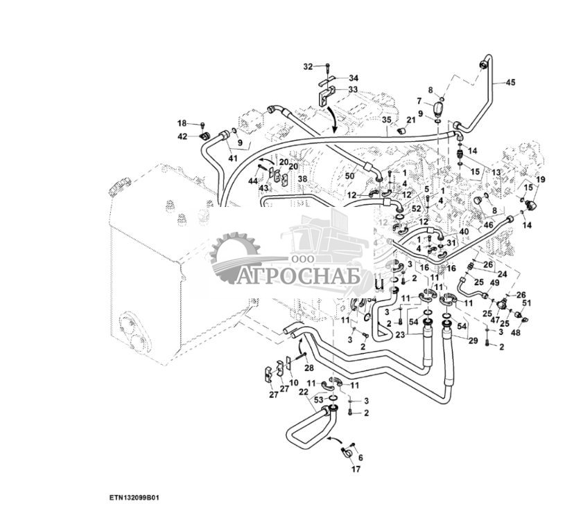 Трубопроводы гидравлического насоса, высокий расход, без PTO (12) ( - 800140) - ST831337 663.jpg